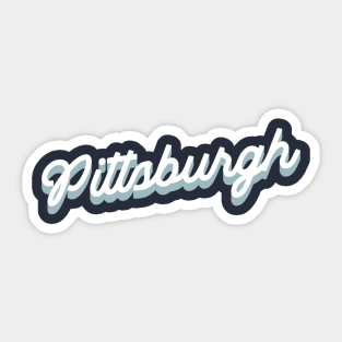 Pittsburgh cursive script Sticker